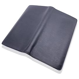 Louis Vuitton-Black Epi Leather Long Brazza Continental Wallet-Black