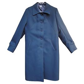 Autre Marque Blauer Tergal Übergangsmantel Größe 44 Blau