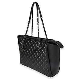 Chanel-Chanel Black Quilted calf leather Paris-cosmopolite Shopping Tote-Black