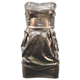 Dolce & Gabbana Dolce and Gabbana Robe Bustier en Robe Argentée Argenté Métallisé