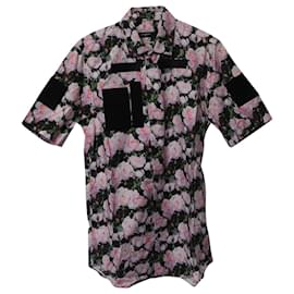 Givenchy-Camisa de algodón multicolor con estampado de flores y parches de Givenchy-Multicolor