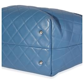 Chanel-Chanel Blue Perforated Leather Up In The Air Tote-Blue
