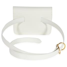 Hermès-Hermes Vintage White Evergrain Pochette Belt Bag Ghw-White