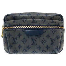 Louis Vuitton Blue Monogram Denim Outdoor-Gürteltasche Blau