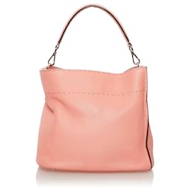Fendi-Cartable en cuir rose Fendi Selleria-Rose