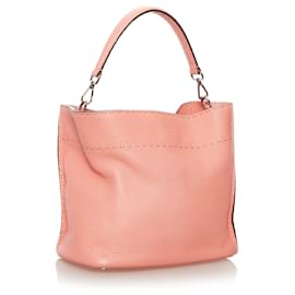 Fendi-Cartable en cuir rose Fendi Selleria-Rose