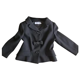Dior-BAR version jacket in black wool crepe small FR46-Black