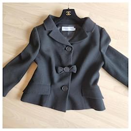 Dior-BAR version jacket in black wool crepe small FR46-Black