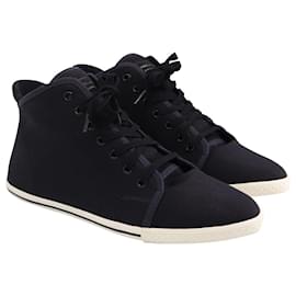 Marc Jacobs-Marc Jacobs Skim Kicks Hi-top Sneakers in Black Canvas-Black
