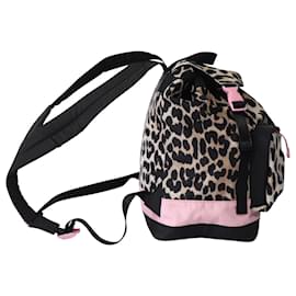 Ganni-Ganni Mini Backpack in Animal Print Recycled Polyester-Other