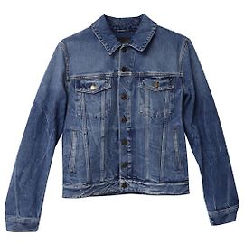 Giubbotto di jeans classico Saint Laurent in cotone blu Blu