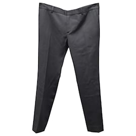 Balmain-Pantalones ajustados de lana negra de Balmain-Negro