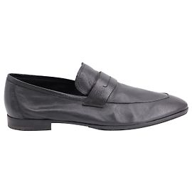 Mocassini Berluti Lorenzo Canguro in Pelle Nera Nero