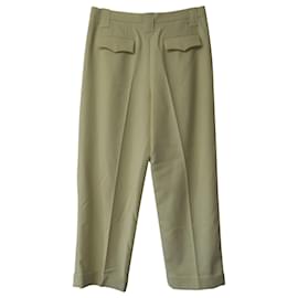 Ganni-Ganni Summer Suiting Pants in Light Yellow Recycled Polyester-Yellow