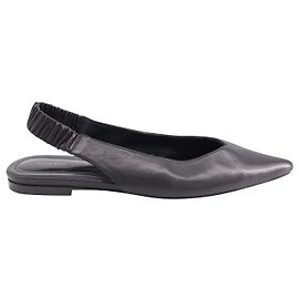 Anine Bing Tara Ballerine a punta slingback in pelle nera Nero