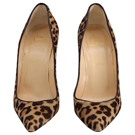 Christian Louboutin-Christian Louboutin So Kate 100 Leopard Print Pumps in Multicolor Pony Hair-Other