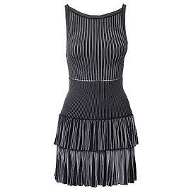 Alaïa Vestido Alaia Camada A-Line em Viscose Preta Preto