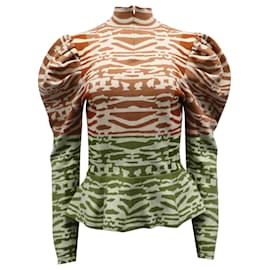 Ulla Johnson-Ulla Johnson Valentina Peplum Pullover in Multicolor Wool -Other