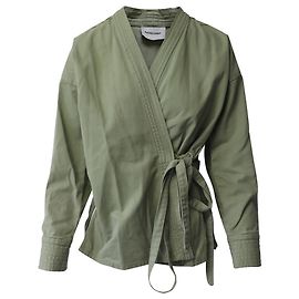Chaqueta cruzada Rachel Comey Hugh de algodón verde Verde