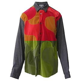 Comme Des Garcons-Comme Des Garçons Patchwork Shirt in Multicolor Wool-Multiple colors