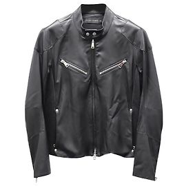 Giacca da moto Ralph Lauren Black Label in pelle nera Nero