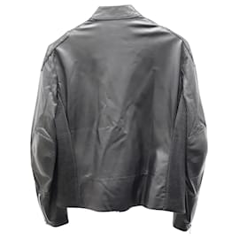 Ralph Lauren-Ralph Lauren Black Label Motorcycle Jacket in Black Leather-Black