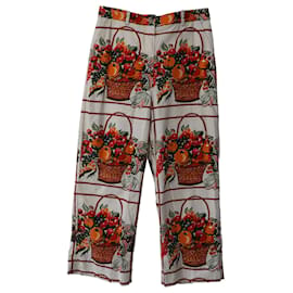 Tory Burch-Pantalones de pernera recta con estampado de Tory Burch en algodón multicolor-Otro