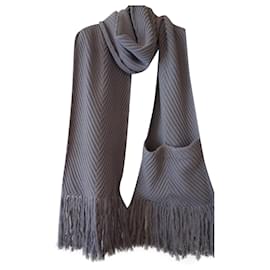 Louis Vuitton-Louis Vuitton XXL scarf large mauve cashmere wool like new-Lavender