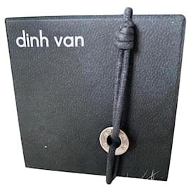 Dinh Van-Dinh Van target bracelet 12 mm with diamonds white gold 750 and diamonds-Silver hardware