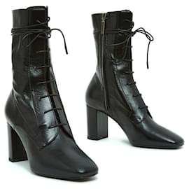 Saint Laurent-LOU LACE UP FR38.5 New-Black