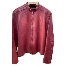 Gucci-Motorcycle leather jacket by TOM Ford-Dark red