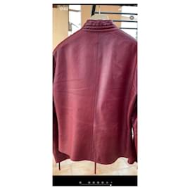 Gucci-Motorcycle leather jacket by TOM Ford-Dark red