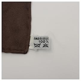Hermès-La Promenade De Longchamps Henot Silk 90-Brown
