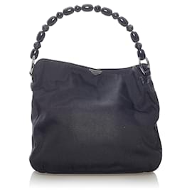 Dior-Dior Black Malice Nylon Handbag-Black
