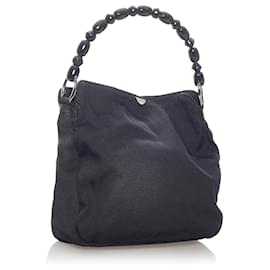 Dior-Dior Black Malice Nylon Handbag-Black