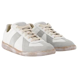Maison Martin Margiela-Replica Low Top Sneakers in White Leather-White