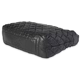 Chanel-Chanel Black Nylon Quilted Cocoon Hobo-Black
