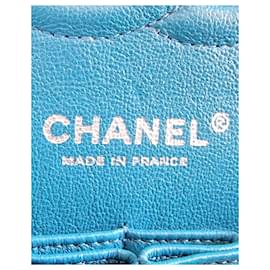 Chanel-Chanel lined Flap Classic Patent Leather Chain Shoulder Bag-Blue