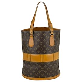 Louis Vuitton-Louis Vuitton Bag Monogram Bucket Gm Canvas Shoulder Hand Bag A918 AUTHENTIC-Other