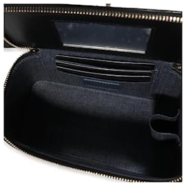 Chanel-Chanel Black Quilted Lambskin Elegant Chain Vanity Bag-Black