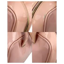 Chanel-Chanel Bag Triple Cc Logo Medium Pink Patent Leather Tote Shoulder Bag Auth B357 -Pink