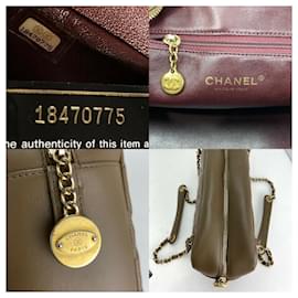 Chanel-Chanel Chanel Handbag Cc Camera Case Taupe Medium Quilted Lambskin Crossbody Bag B338 -Other