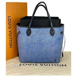 Louis Vuitton-Louis Vuitton Bag Neverfull Mm Epi Leather Bleu Denim W/added Insert Tote Dc25 -Other