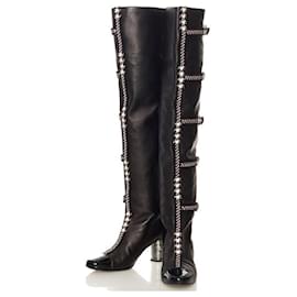Chanel-Boots-Black,Silvery