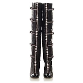 Chanel-Boots-Black,Silvery