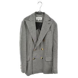 * LOEWE Giacca foderata pied de poule nera/bianca Nero Bianco