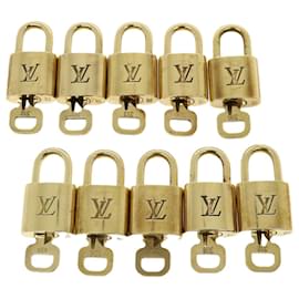 Louis Vuitton-Louis Vuitton padlock 10set Padlock Gold Tone LV Auth 31332-Other