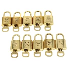 Louis Vuitton-Louis Vuitton padlock 10set Padlock Gold Tone LV Auth 31379-Other