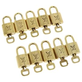 Louis Vuitton-Louis Vuitton padlock 10set Padlock Gold Tone LV Auth 31380-Other