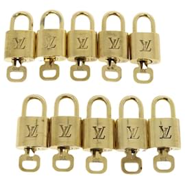 Louis Vuitton-Louis Vuitton padlock 10set Padlock Gold Tone LV Auth 31380-Other